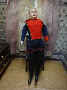 Antique doll, dated about 1900. Splendid doll officer.