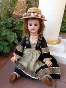 Beautiful antique bisque head doll, about 1890.