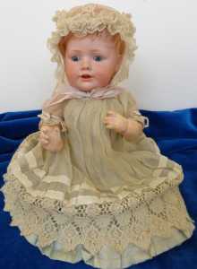 Antique German character doll, Hilda's sister JDK 247, made by Kestner, dated about 1910.