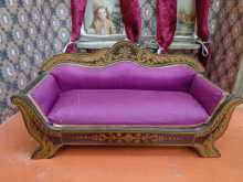 Antikes Puppenstuben-Möbel, ein wunderschönes, grosses Boulle Sofa